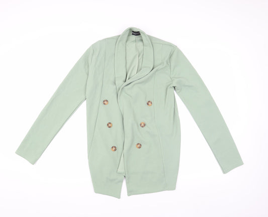 Womens UK Size 4 PRETTYLITTLETHING Green Basic Jacket