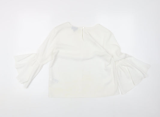 Womens UK Size 8 Topshop White Blouse