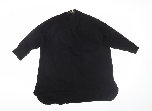 Capsule Women's Black Jersey High Neck Zip Top