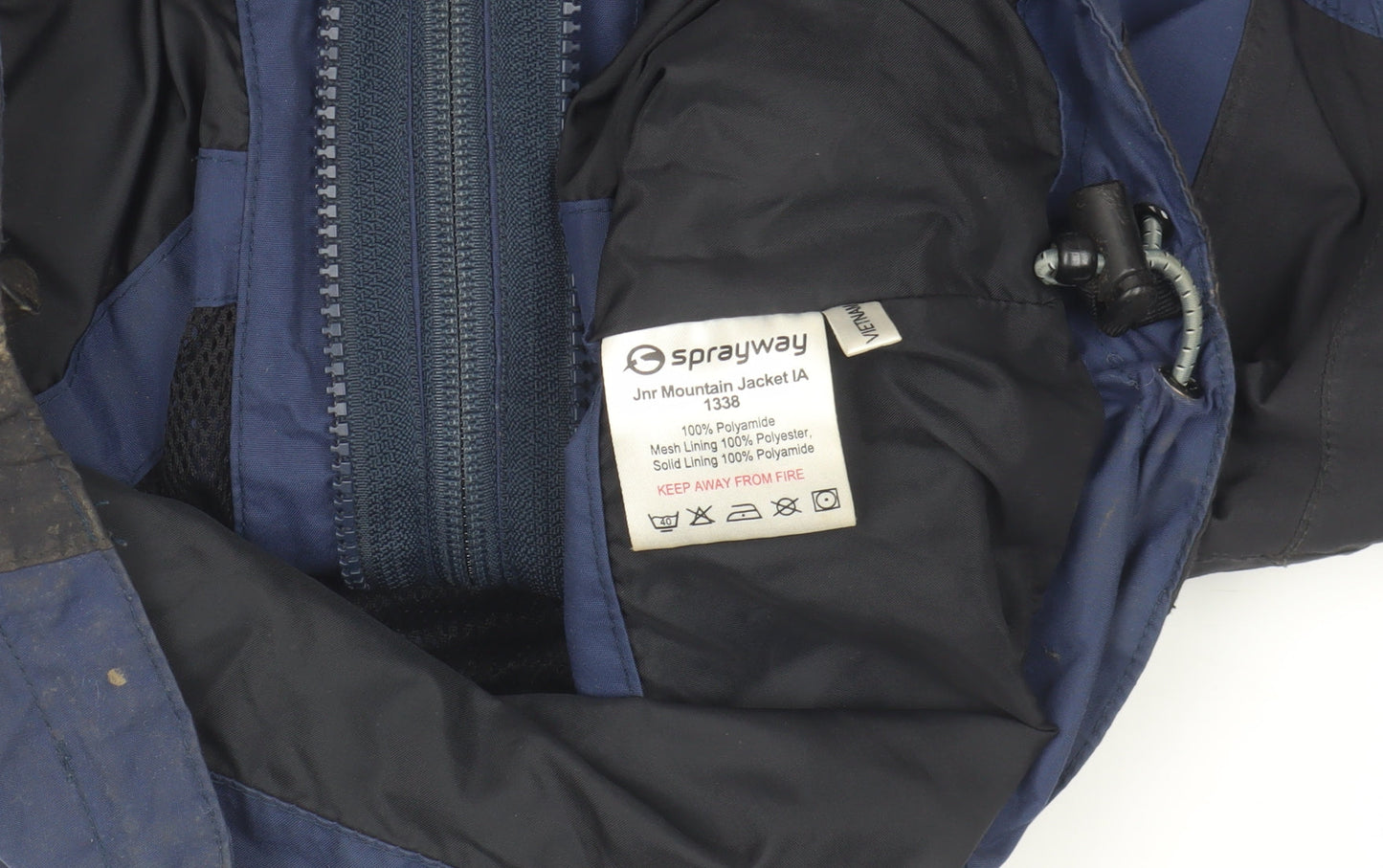 Sprayway Boys Blue/Black Parka Jacket 4-5 Years Waterproof Hooded
