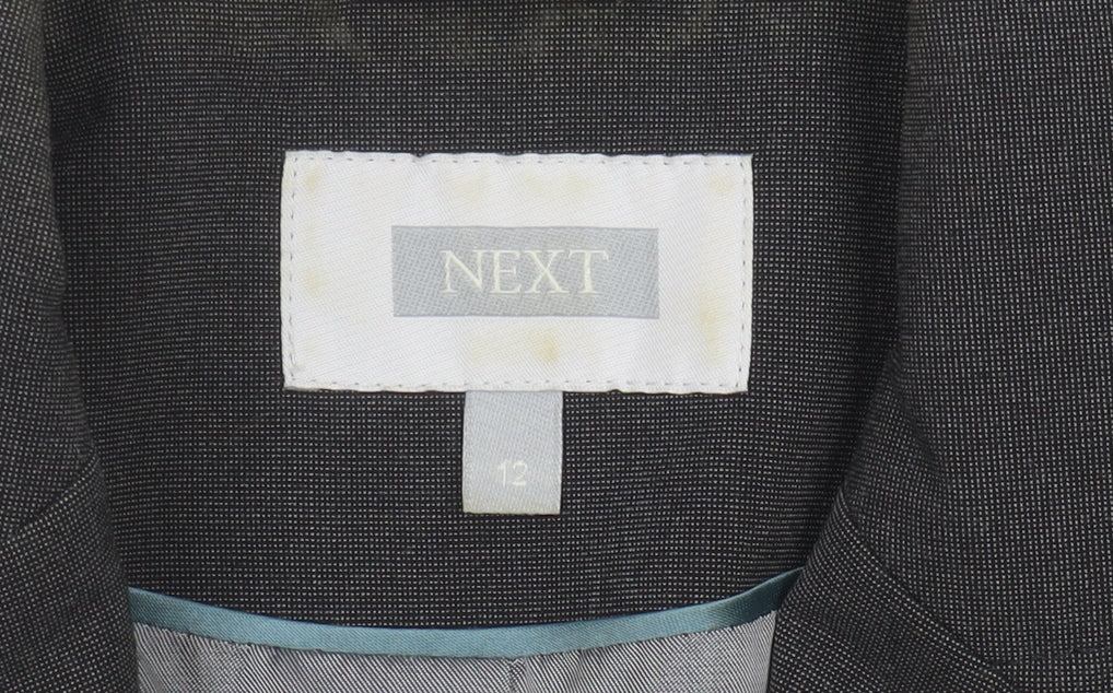 Next Women's Black Blazer, Size 12, Notch Lapel, Workwear