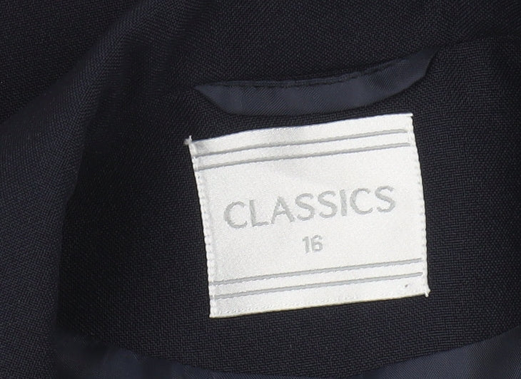 Classics Women's Black Blazer Size 16 Stylish Workwear