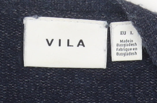 Womens UK Size L VILA Blue Cardigan Jumper