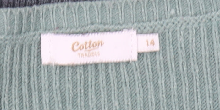 Cotton Traders Women's Multicoloured Stripe Jumper Size 14