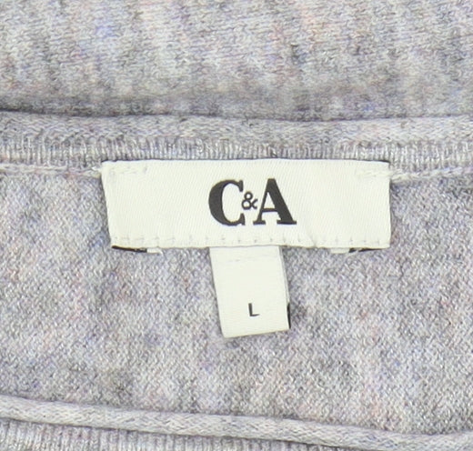 C&A Women's Grey Pullover Jumper - Size L