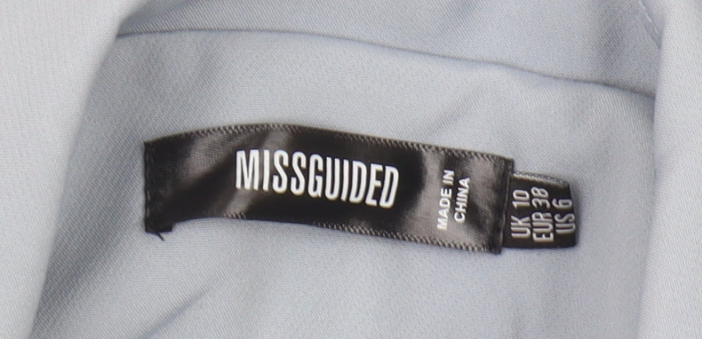 Brand and care label for Missguided Women's Blue Blazer UK 10