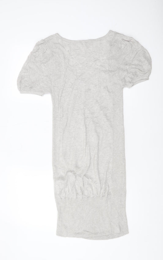 Womens UK Size 10 Ted Baker Grey Tunic Jumper