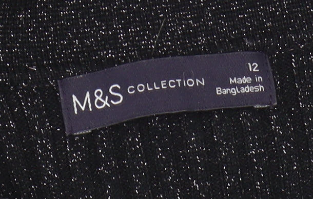 Womens UK Size 12 Marks and Spencer Black Jumper