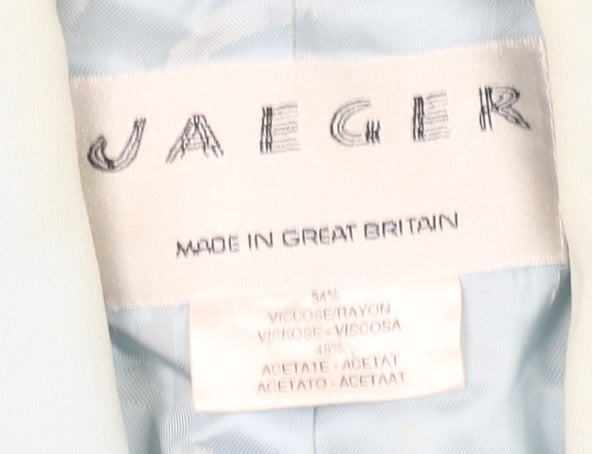 Jaeger Women's Blue Blazer UK 8, Business Single Breasted