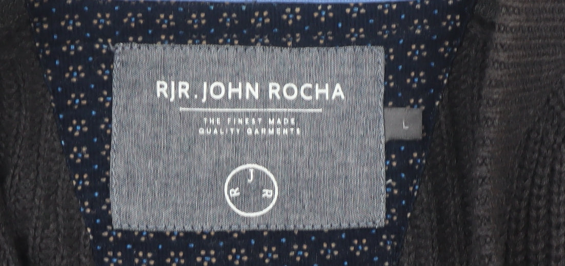 RJR John Rocha Men's L Black Full Zip Jumper
