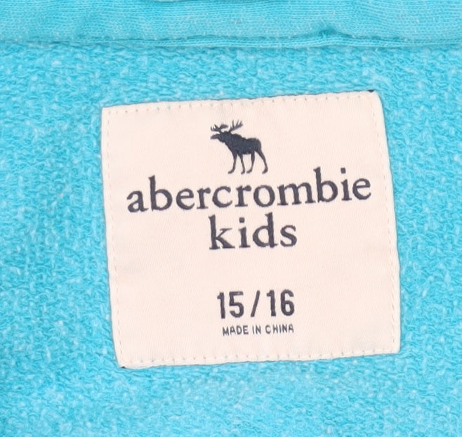 Abercrombie Kids Girls Blue Graphic Full Zip Hoodie 14-15