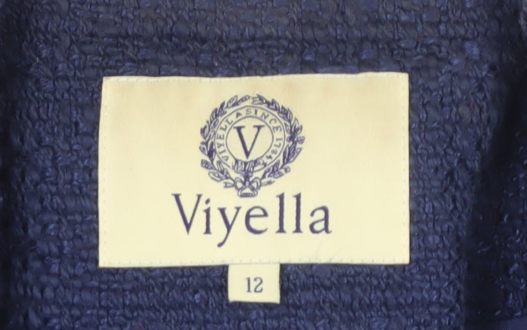 Viyella Women's Blue Bouclé Blazer Size 12
