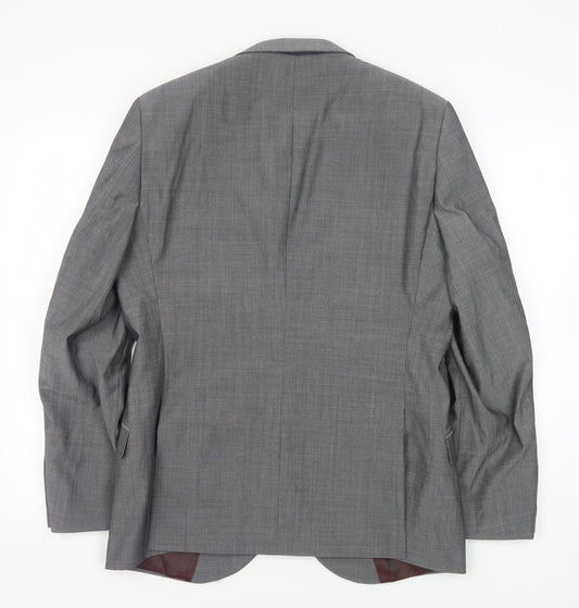 Mens UK Size 40 Ted Baker Regular Grey Suit Jacket