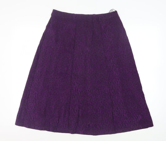 Honor Millburn Women's Purple A-Line Skirt Size 12