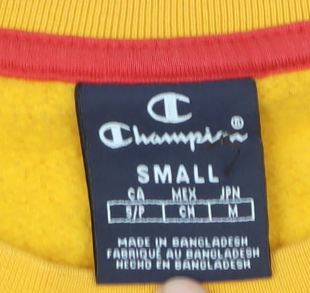 Mens UK Size S Champion Yellow Pullover Sweatshirt