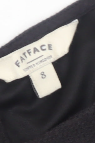 FatFace Women's Black Short Sleeve Sheath Dress - Size 8