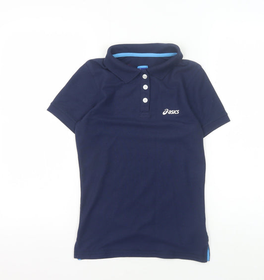 Womens UK Size XS ASICS Blue Polo