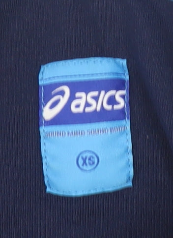 Brand and care label for Asics Women's Blue XS Polo Shirt
