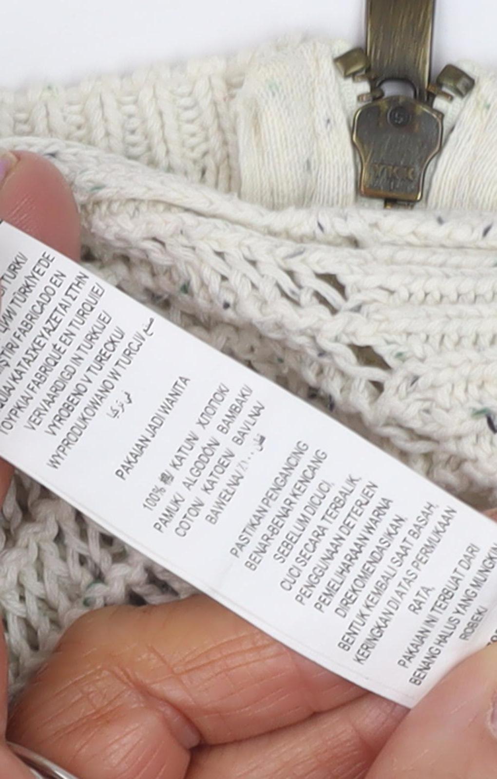 Limited Women's Ivory 8 Open-Knit Jumper, 3/4 Sleeve