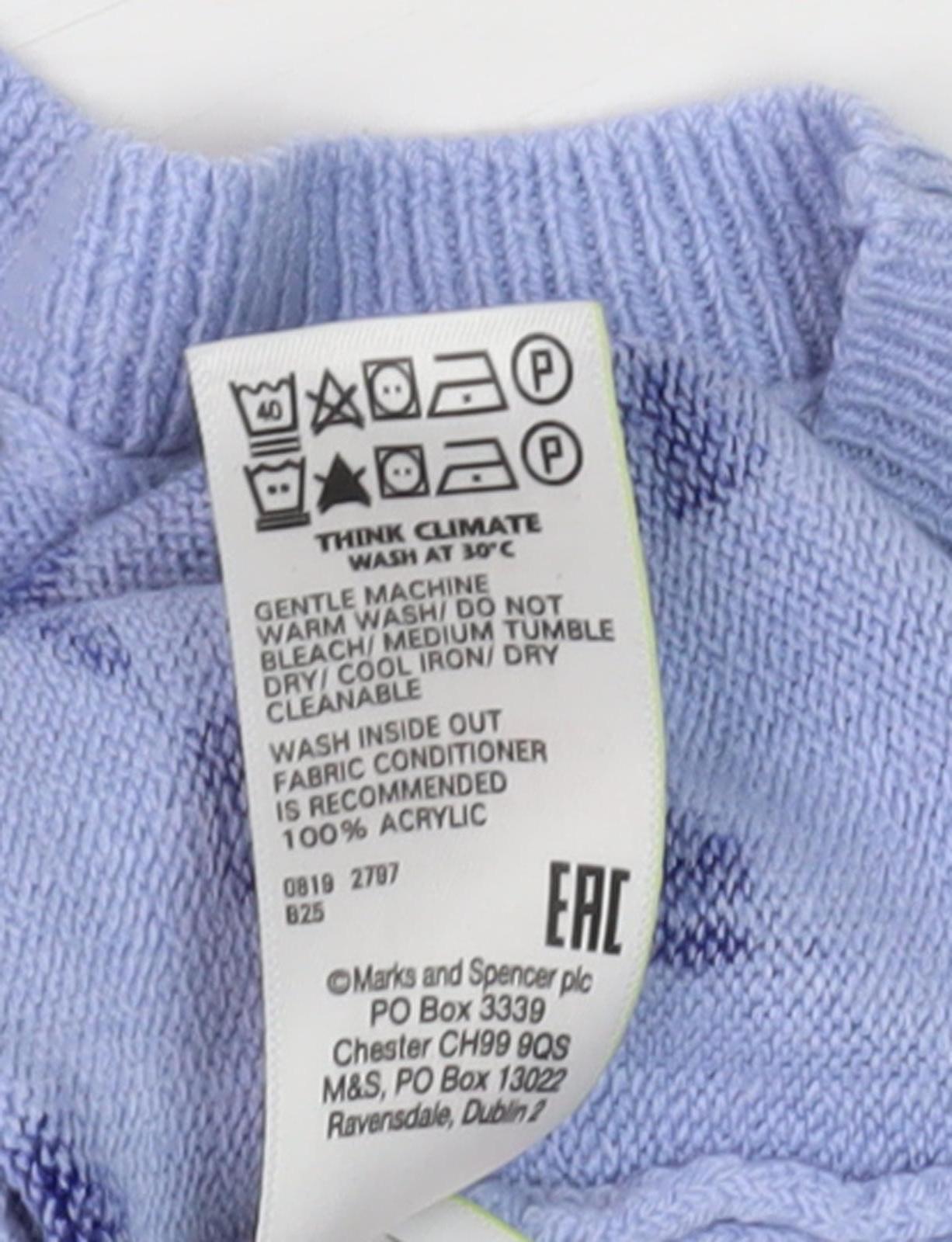 Womens UK Size 8 Marks and Spencer Blue Pullover Jumper