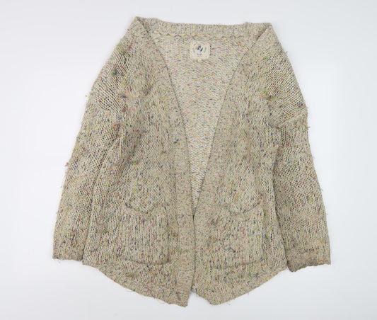Mamuska Women's Multicoloured Chunky-Knit Cardigan Size 14