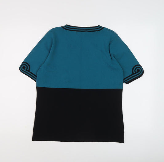 Womens UK Size S Sky Designs Blue Tunic Jumper
