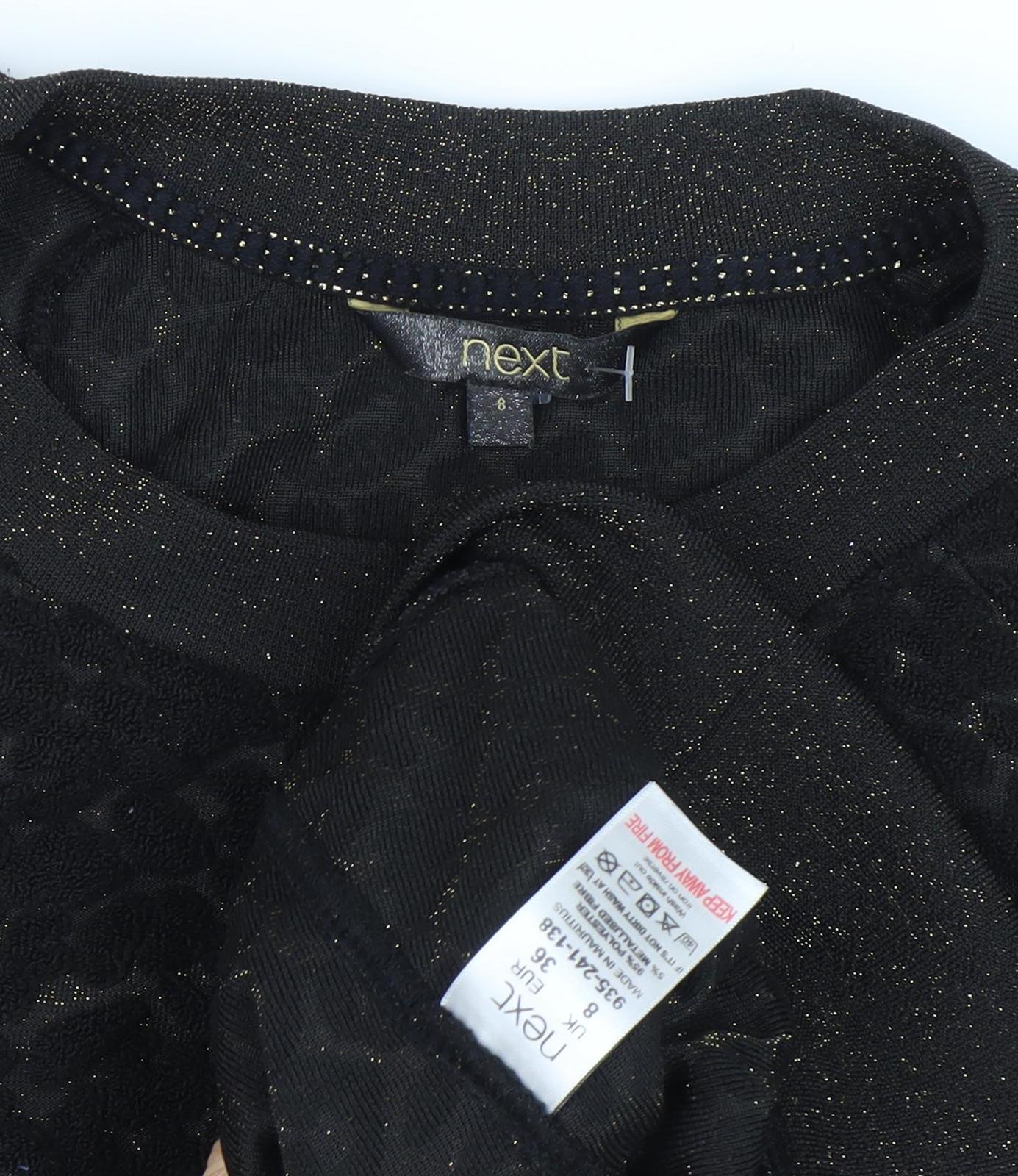 Womens UK Size 8 NEXT Black Pullover Jumper