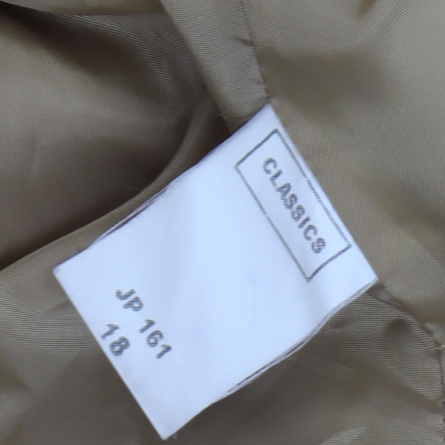 Classics Women's Brown Wool Blend Classic Coat Size 18