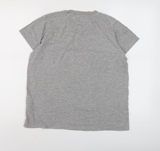 Lee Men's Grey Organic Cotton Regular Fit T-Shirt