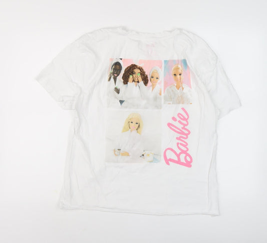 Womens UK Size M Barbie White T-Shirt
