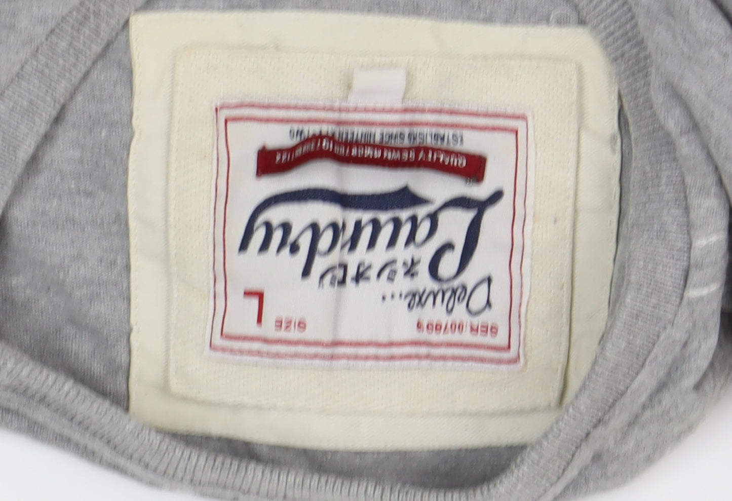 Men's Grey Cotton Graphic T-Shirt, Size L, Casual