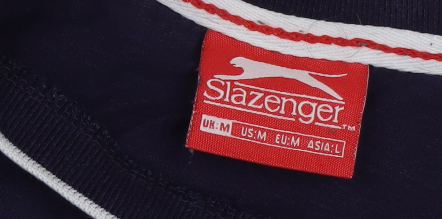 Slazenger Men's Black Crew Neck T-Shirt Medium