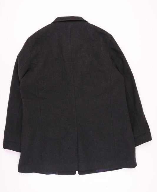 Marks and Spencer Unisex Black Wool Blend Coat 2XL