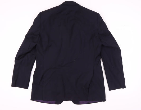 Mens UK Size 42 Paul Costelloe Regular Blue Suit Jacket