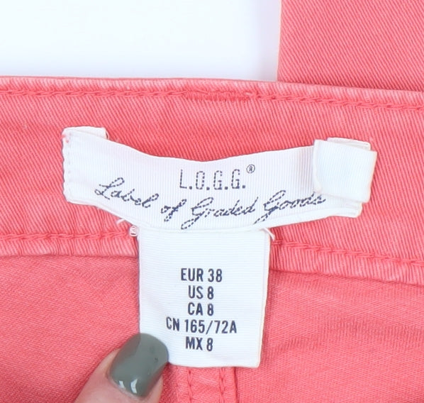 Womens UK Size 10 H&M Pink Jeans