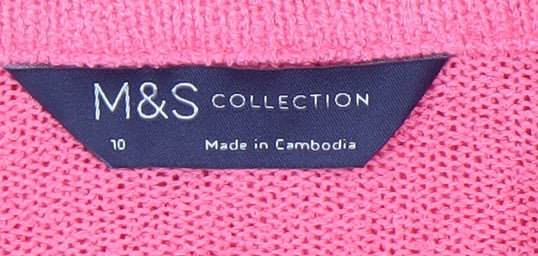 Womens UK Size 10 Marks and Spencer Pink Polo