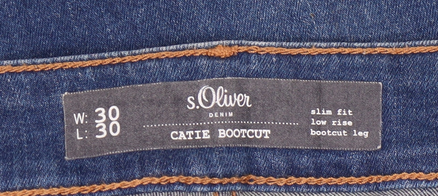 s.Oliver Women's Blue Slim Bootcut Jeans Size 30