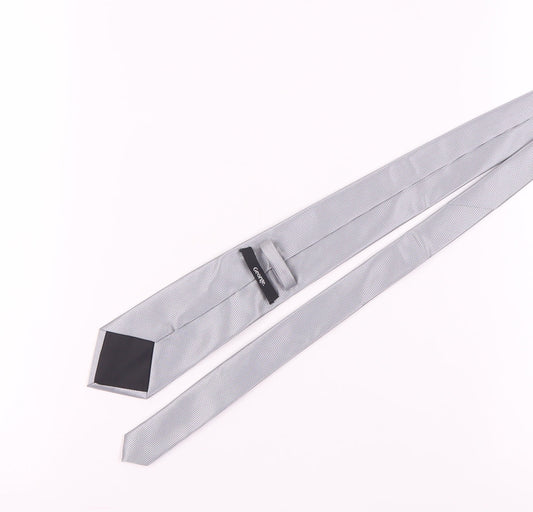 George Men's Grey Geometric Tie