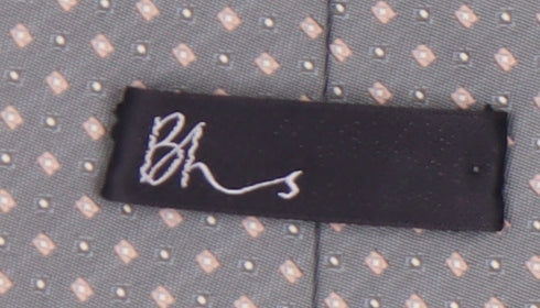 Mens BHS Grey Polka Dot 100% Polyester Tie