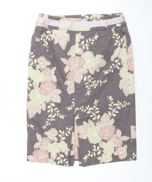 Coast Women's Multicoloured Floral Skirt - Size 10