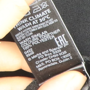 Womens UK Size 12 Marks and Spencer Black Basic Blouse