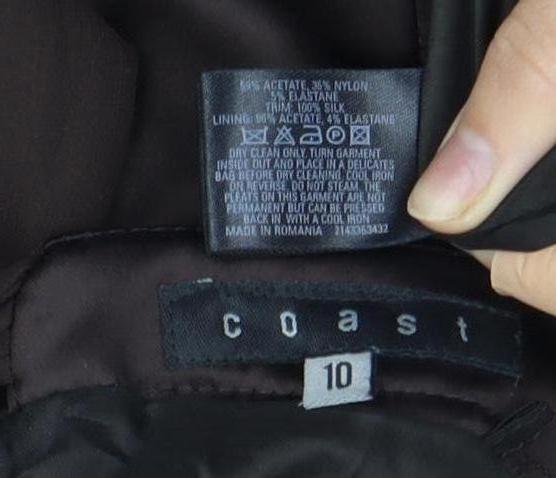 Coast Women Brown Strapless Dress Size 10