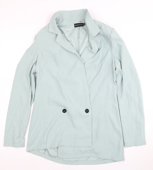 PrettyLittleThing Women's Blue Blazer, UK 8, Collared Casual