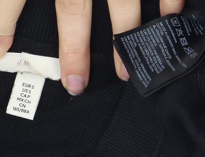 H&M Women's Black Beaded Pullover Sweatshirt M