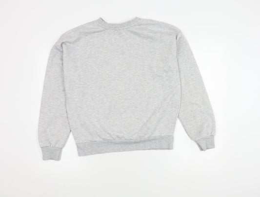 Back view of Harry Potter unisex grey sweatshirt s pullover graphic