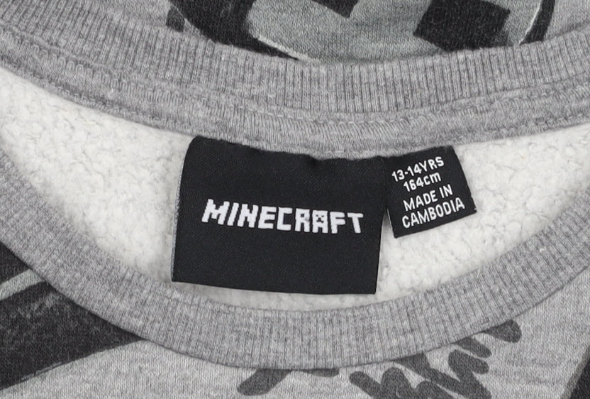 Minecraft Teens Grey Pullover Sweatshirt 164