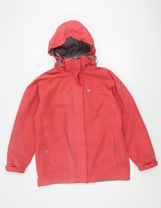 Womens UK Size M Trespass Red Rain Coat