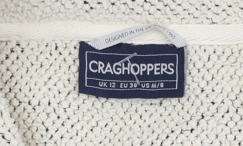 Craghoppers Women's Ivory Zip Sweatshirt Size 12