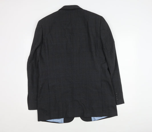 Mens UK Size 42 Charles Tyrwhitt Regular Black Suit Jacket