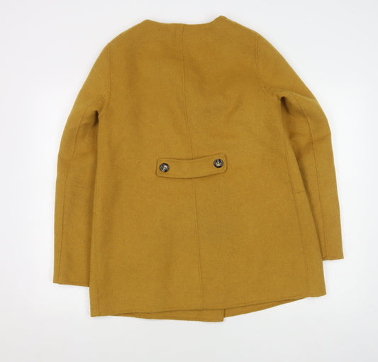 Womens UK Size 10 Marks and Spencer Yellow Pea Coat
